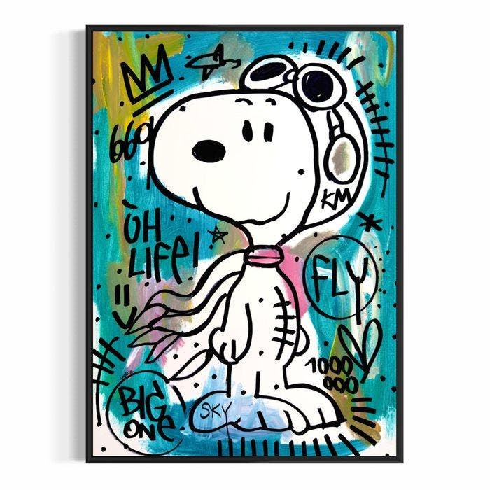 LACRISS (1990) - Snoopy Sky Love, Antiek en Kunst, Kunst | Schilderijen | Modern