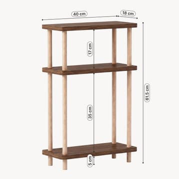 Staand rek Nampernu 62x40x18 cm met deur opbergvakken walnoo, Verzenden, Nieuw