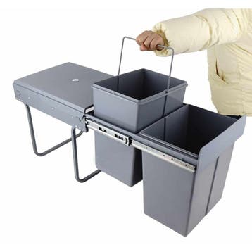 4goodz duo inbouw prullenbak afvalscheiding 2x 20 liter - 34, Verzenden, Nieuw
