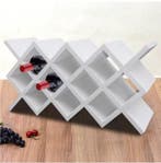 Moderne Houten Wijnrek – Wandrek of Vrijstaand 10 Flessen, Verzenden, Nieuw