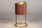Rietveld Tafellampen - Goud, Roze - Stof, Metaal, Verzenden, Nieuw