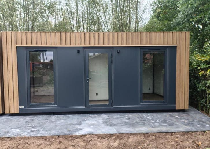 OK-Unit 5.20 m x 3.20 m | Kantoor in tuin | Prefab Kantoor, Tuin en Terras, Tuinhuizen, 200 tot 400 cm, 2 ramen, 500 cm of meer