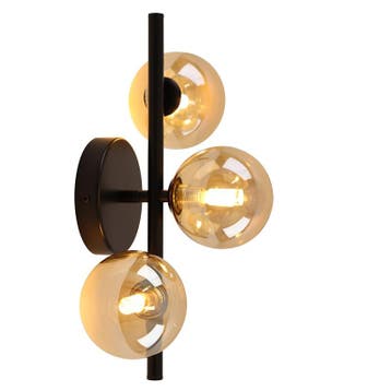 Design wandlamp amber, Remo, Ophalen of Verzenden, Nieuw, Glas