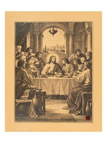 Het Laatste Avondmaal – Het Brood des Levens – Druk op Leer