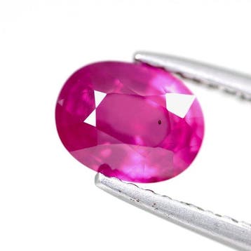 1 pcs Roze, Rood Saffier - 1.40 ct - Lotus Gemology -, Nieuw