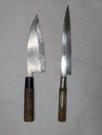 Keukenmes - Staal, Hout - Japan - Traditionele Japanse Deba-