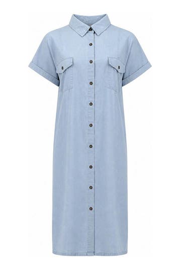 Minus Jurk in maat 44 Blauw, Kleding | Dames, Minus, Verzenden, Zo goed als nieuw, Blauw