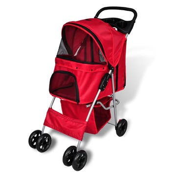 vidaXL Wandelwagen voor hond rood, Verzenden, Nieuw