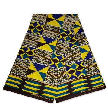 Afrikaanse Kente stof / kente print stof KT-3125 - 100% kato, Ophalen of Verzenden, Nieuw