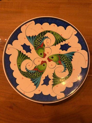 Mehmet Gursoy iznik bord - Mehmet Gursoy - Bord - Keramiek -