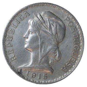 Portugal. Republic. 1 Escudo 1915 (Zonder minimumprijs)