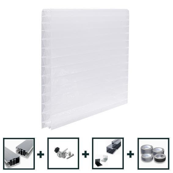 Polycarbonaat platen 16 mm X structuur wit opaal, Doe-het-zelf en Verbouw, Platen en Panelen, Nieuw, Minder dan 20 mm, Overige materialen