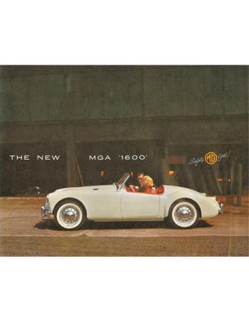 1960 MG MGA 1600 BROCHURE ENGELS (USA), Nieuw, Author
