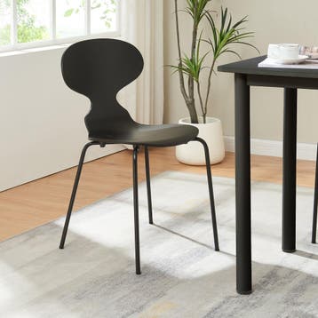 Eetkamerstoelen Kil set van 4 zwart [en.casa], Huis en Inrichting, Stoelen, Verzenden, Nieuw