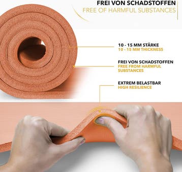Yogamat - Fitness mat - Sportmat - Yoga mat extra dik - 190x, Verzenden, Zo goed als nieuw