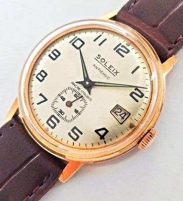 Solex - French - Mechanical - mens - gold plated - Dress, Nieuw
