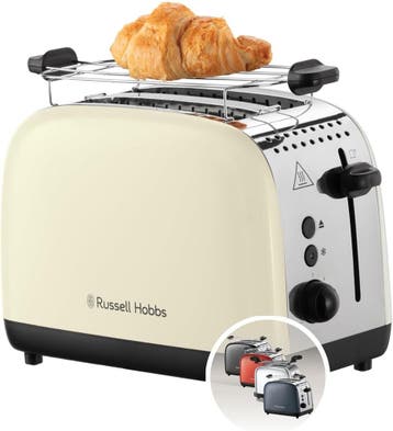 Broodrooster Russell Hobbs - RVS Creme | Retourdeal 23% k..., Ophalen of Verzenden, Zo goed als nieuw, Uitneembare kruimellade