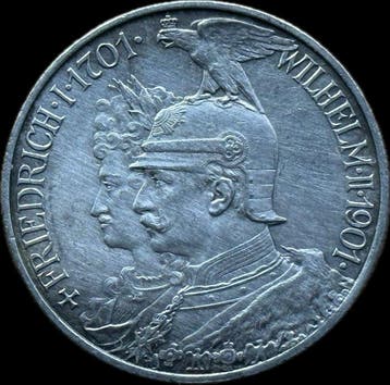 Duitsland, keizerrijk Wilhelm II. 2 Mark 1901 / 200th