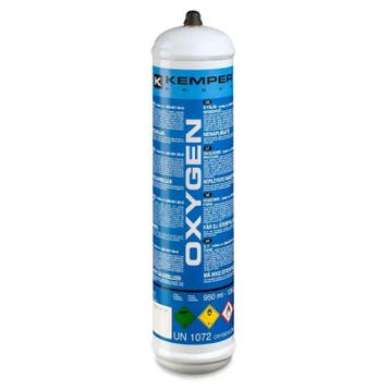 Gasfles zuurstof 0,95 liter 116 bar M10x1RH | Kemper 571, Verzenden, Nieuw, Overige typen