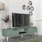 Tv-meubel Kullila 160x35x40 cm groen en wit [en.casa], Huis en Inrichting, Kasten | Dressoirs, Verzenden, Nieuw