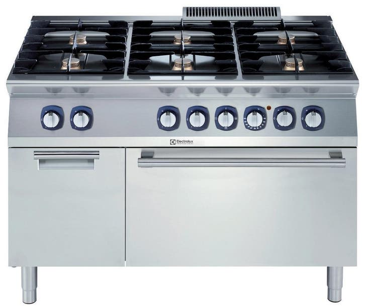 ELECTROLUX FORNUIS, GAS, 6 BRANDERS, ELEKTR.OVEN, KAST, 1200, Zakelijke goederen, Horeca | Keukenapparatuur, Verzenden
