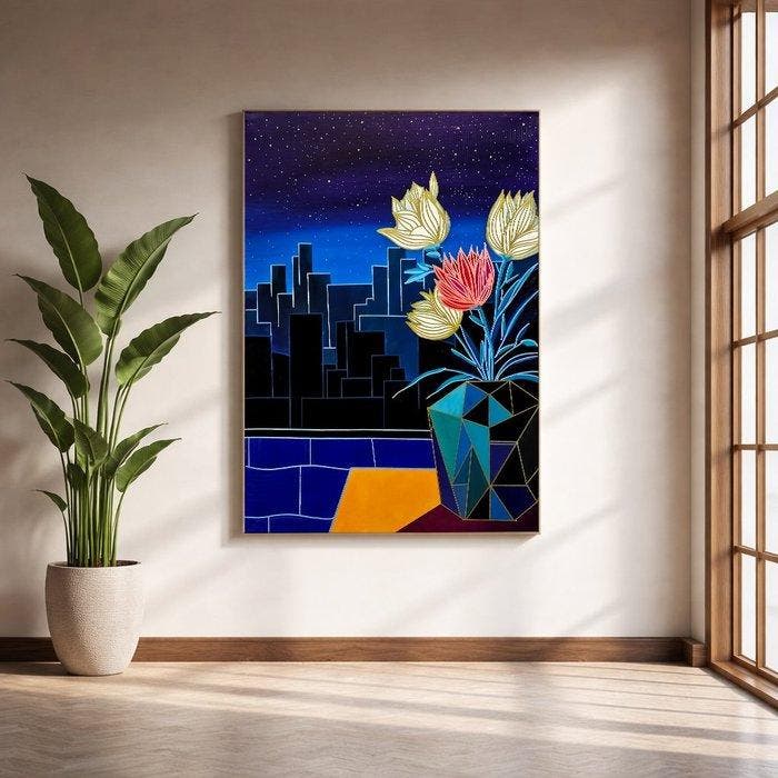 Valdi - Cuando cae la noche (No reserve) - XL, Antiek en Kunst, Kunst | Schilderijen | Modern