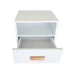 Nachtkastje Wit 1 Lade | Strak | Beste Prijs, Huis en Inrichting, Slaapkamer | Nachtkastjes, Minder dan 45 cm, Nieuw, Ophalen of Verzenden