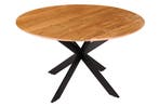 Massief houten eettafel GALAXIE 130 cm rond acacia naturel, Huis en Inrichting, Tafels | Eettafels, Ophalen of Verzenden, Nieuw