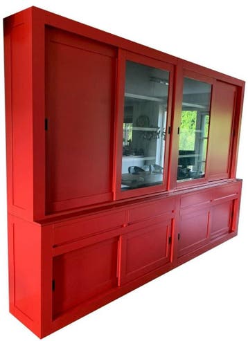 Buffetkast rood Vaassen XXXL 360 x 240cm dichte zijdeuren, Ophalen of Verzenden, Nieuw