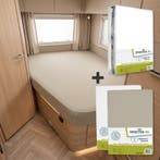Textielpakket Frans bed - 1 molton met 2 hoeslakens - links, Eenpersoons, Verzenden, Nieuw, Wit