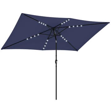 Zonnescherm LED Solar Ca. 300 X 200 Cm Kantelbaar Balkonsche, Verzenden