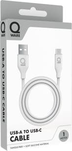 Qware - USB A to USB C - Kabel - Cable - Fast charge - Snel, Computers en Software, Toetsenborden, Ophalen of Verzenden, Nieuw