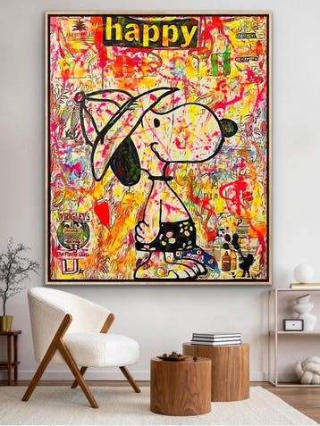Joaquim Falco - SNOOPY HAPPY XXL Fluor paint