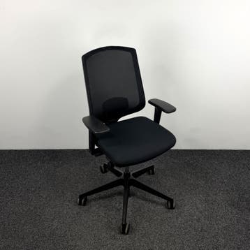 Basic Bureaustoel Mesh | Zwart, Huis en Inrichting, Gebruikt, Zwart, Ophalen of Verzenden, Bureaustoel