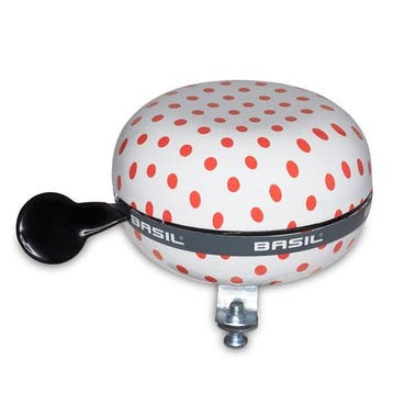 Basil bel Ding Dong 80mm Dots wt/rd, Fietsen en Brommers, Verzenden, Nieuw