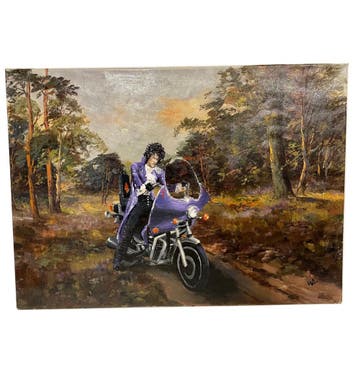 Prince - Purple Rain op Canvas 70 x 50 cm Wesley Altena, Ophalen, Gebruikt