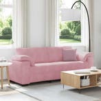 vidaXL 3-zitsbank roze 220x77x82 cm fluweel, Huis en Inrichting, Banken | Bankstellen, Verzenden, Nieuw, Driepersoons, Stof