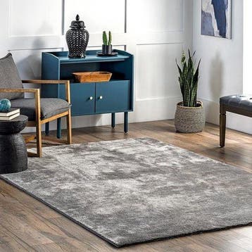 2dekans | Flycarpets Solid Hoogpolig & Wasbaar Effen, Ophalen of Verzenden, Zo goed als nieuw, Grijs
