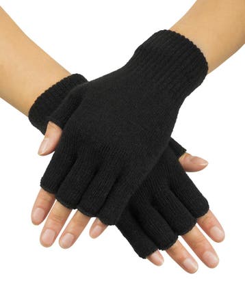 Vingerloze handschoenen zwart gebreid, Ophalen of Verzenden, Nieuw