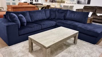 Hoekbank Loenen - hoekbanken - Blauw, Nieuw, 150 cm of meer, Stof, 200 tot 250 cm
