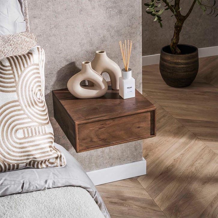 *WOONWINKEL* Zwevend Nachtkastje Met Lade, Huis en Inrichting, Slaapkamer | Nachtkastjes, Nieuw, Verzenden