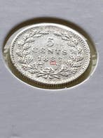 Nederland. Willem III. 5 Cents 1887 zeldzame variant met, Postzegels en Munten, Munten | Nederland