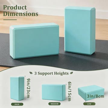 Hoge Dichtheid Yoga Blokken - Antislip & Stevig voor Pilates, Verzenden, Nieuw in verpakking