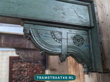 Oude plafondbalken met decoratief hoek ornament | oud hout, Ophalen of Verzenden, Gebruikt