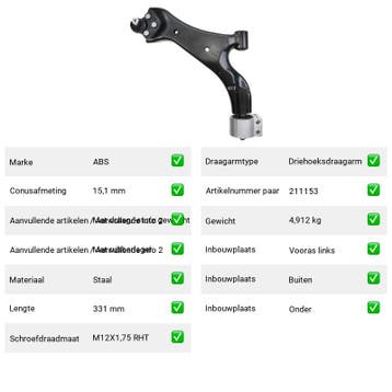 Draagarm Opel Antara 2.2 CDTi (L07) Van 2010-12 tot 2015-12, Verzenden, Nieuw, Opel