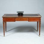 Frans bureau plat Napoleon III fraai brons en veel inlegwerk, Antiek en Kunst, Ophalen of Verzenden