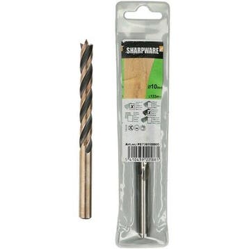 HSS super houtboor Ø10x133mm, Nieuw
