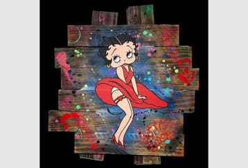 Vincent STREIFF - Betty Boop – Robe Rouge Pop Art