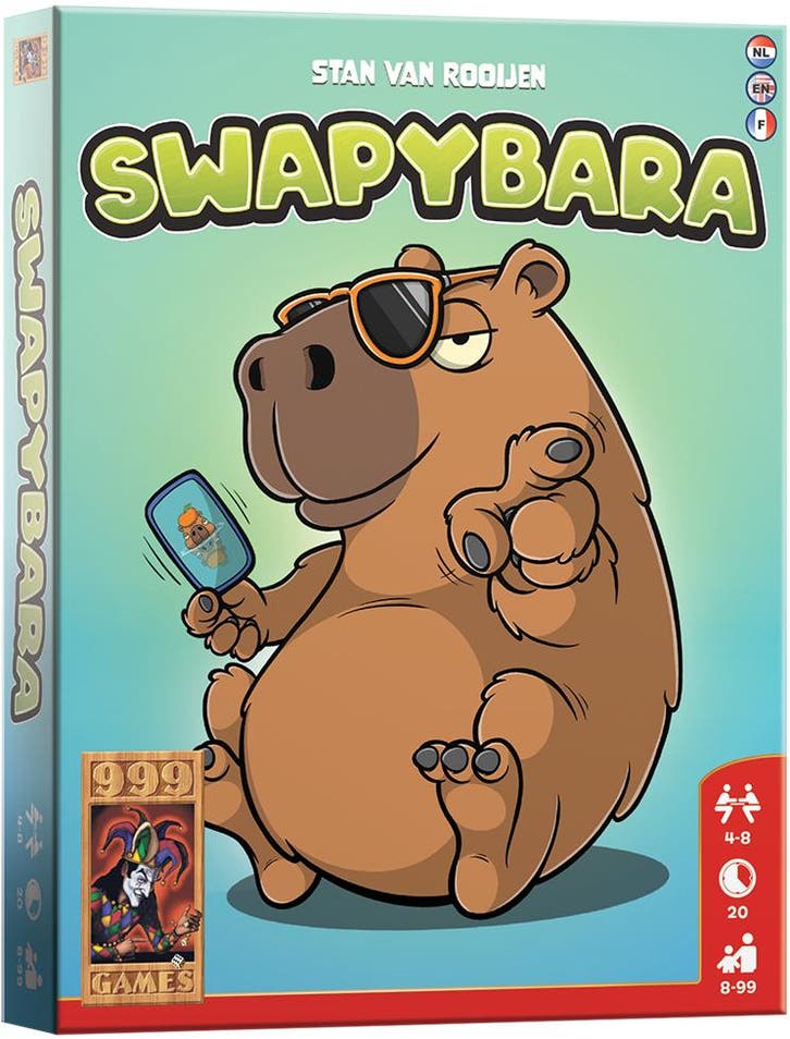 Swapybara - Kaartspel | 999 Games - Kaartspellen, Hobby en Vrije tijd, Gezelschapsspellen | Kaartspellen, Nieuw, Verzenden