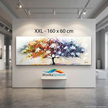 Monika Spiewak - Tree - Oil Painting Stretched On The Frame